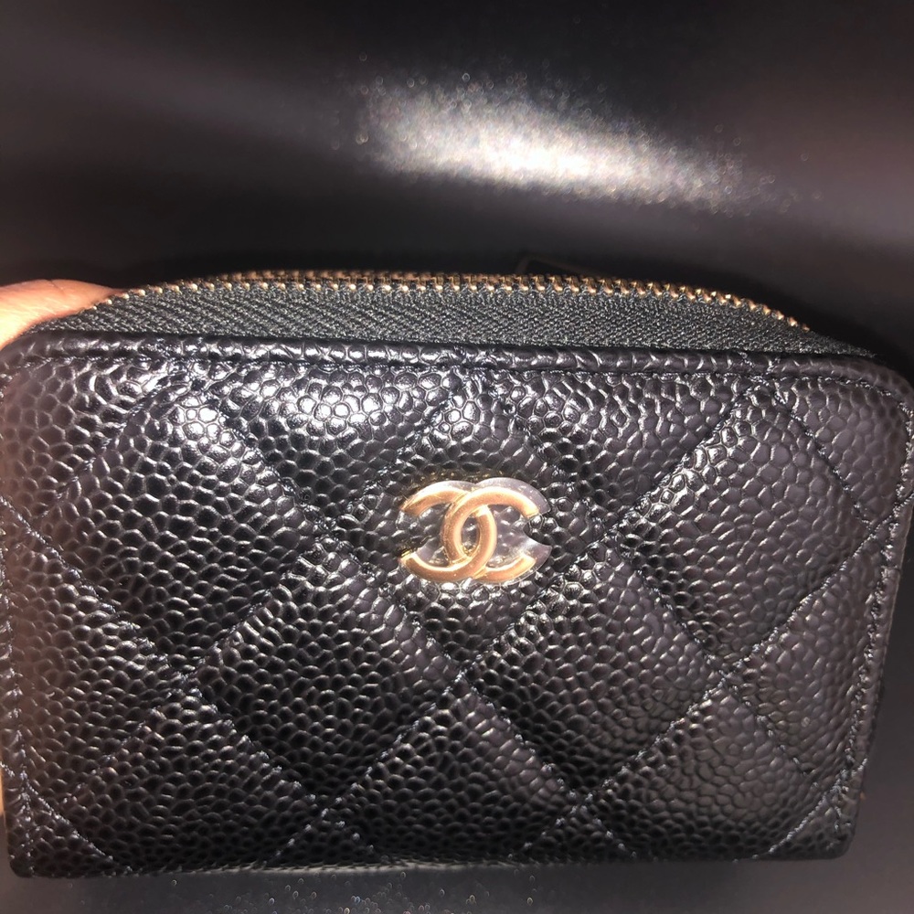 Bnib Chanel small zippy card holder wallet